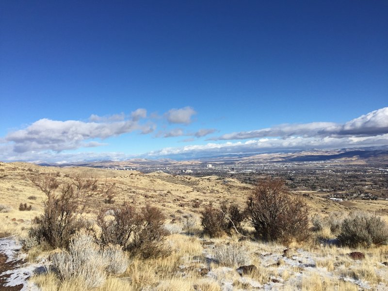 Stellar views of Reno from top of trail.