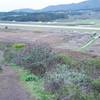 If you turn around, you can appreciate the grade of the trail that you just climbed. You can also see the parking area at Airport Street that is another way to access the trail.