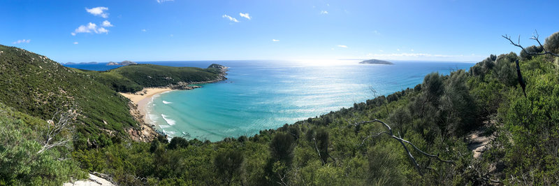 View of Tongue Point and Fairy Cove from the trail