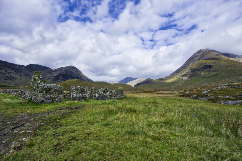 This is one of the two "buildings" in Camasunary - it does make the path to Sligachan hard to miss.