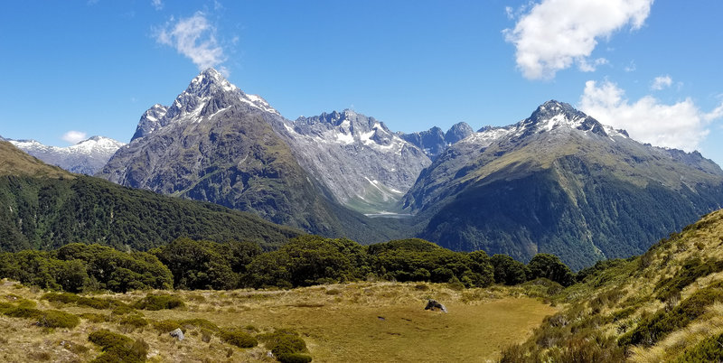 Lake Marian surrounded by the mountains that source the tarn