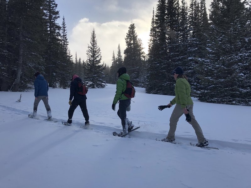 Snowshoeing to Brainard Lake