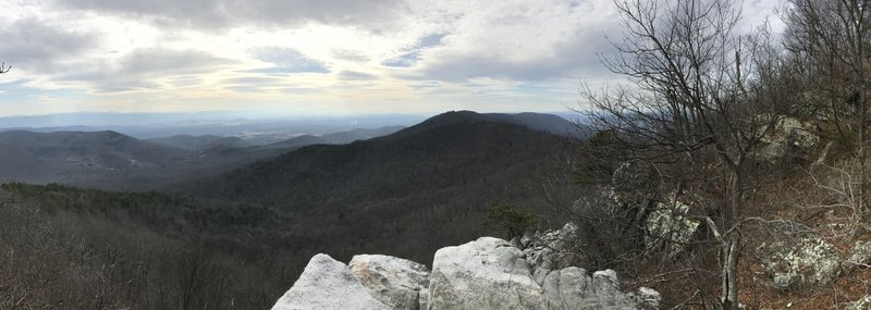 The lookout provides great views of the valley