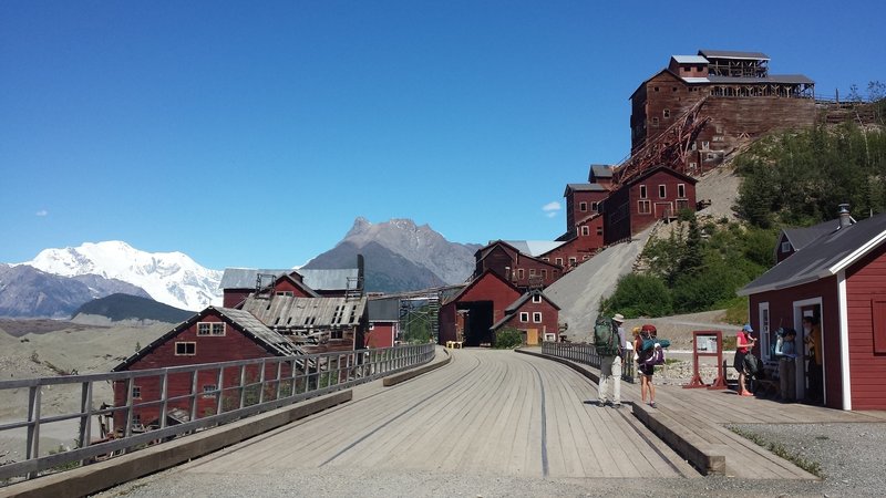 View of Kennecott, Root Glacier, Mt. Blackburn