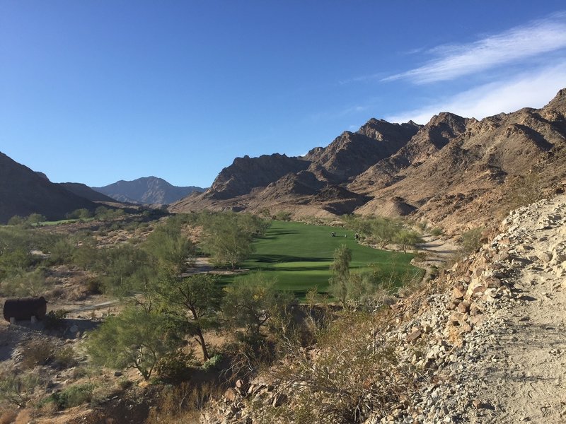 Looking west from the trail over the east end of the Quarry Golf Course.