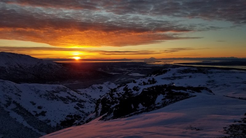 Sunset across the inlet from Baldy-Blacktail ridge