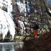 Frozen waterfall coming down the Kitchen Wall