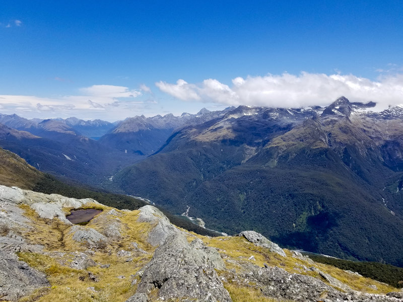 Hollyford Valley from Conical Hill