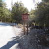 Start of trail on closed campground loop.