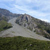 Gravel slide in Hooker Valley