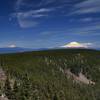 Mount Rainier (L) and Mount Adams from Green Point Mountain