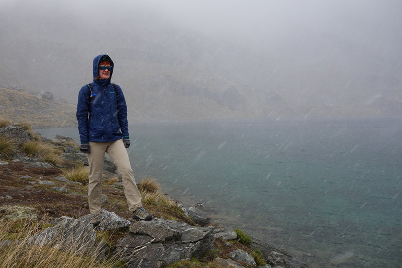 Hiker at Lake Alta caught in January snow flurries