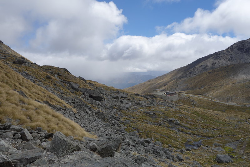 Edge of The Remarkables Ski Area viewed from the Lake Alta Track