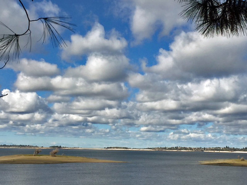 Clouds to the northeast from trail.