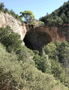 The top part of the natural bridge