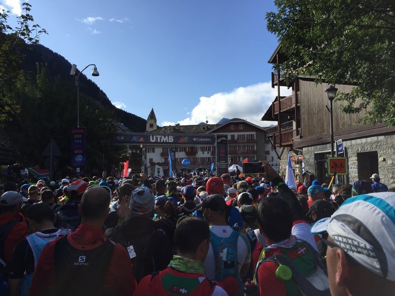 Start of the CCC in Courmayeur, Italy