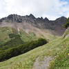 Descending the Laguna del Caminante Trail