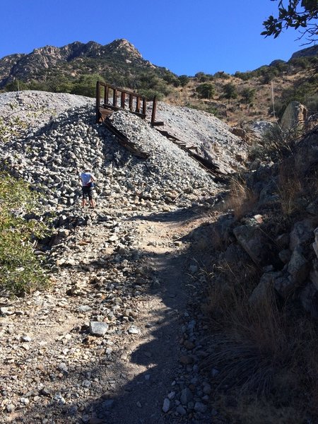 Trail approaching the old mine entrance.