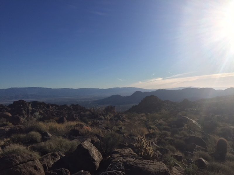 View east overlooking Palm Desert. There was Verizon cell phone service here.