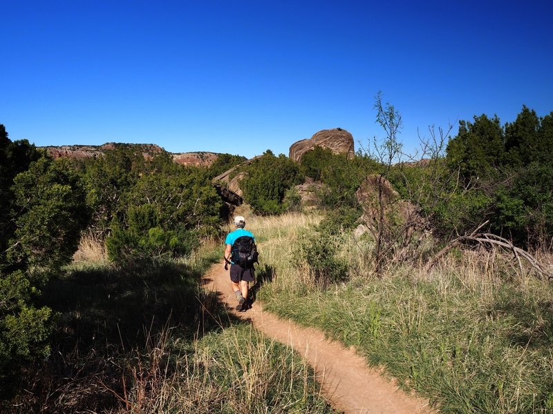 Starting up the Rock Garden Trail