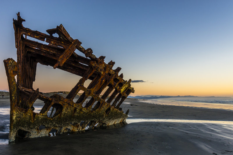 What's left of the Peter Iredale.