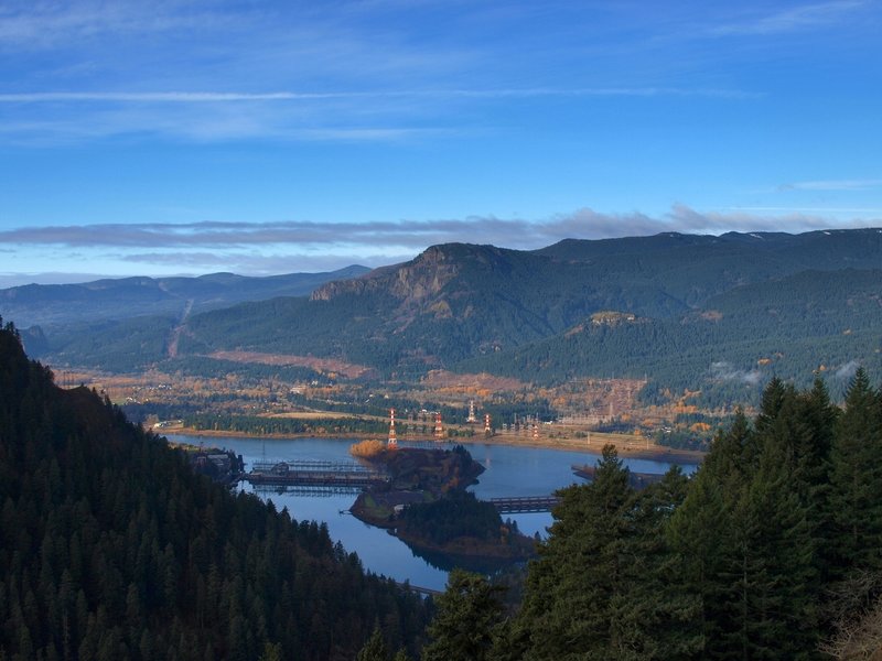 Bonneville Dam from Ruckel Ridge