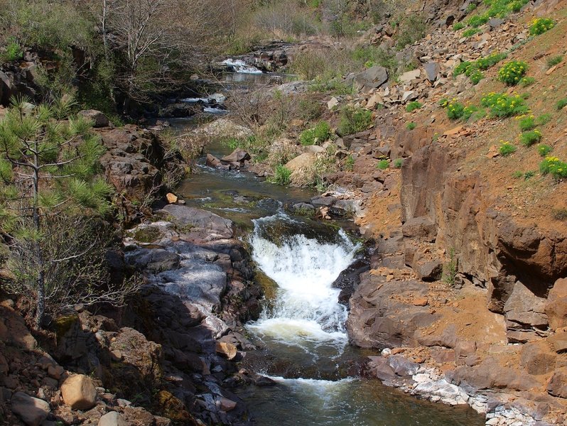 A waterfall along Swale Creek