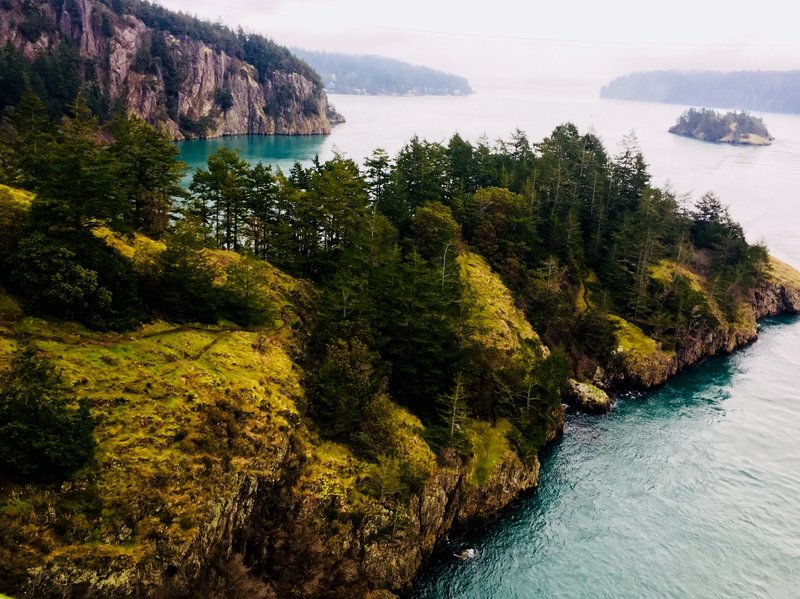 Looking East at Deception Pass.