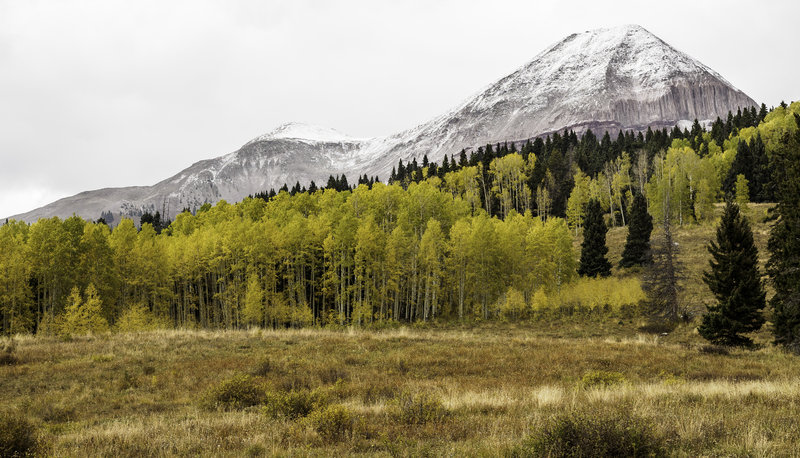 Looking back at Engineer Mountain