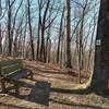 Bench at the top of the hill. You'll have to come sit here to see the view.