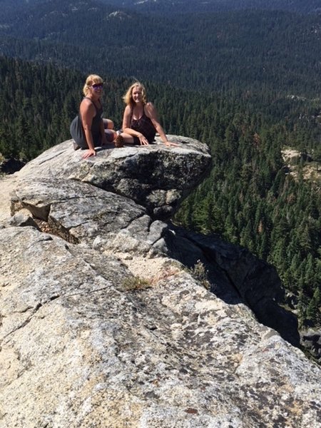 Outcropping at Lover's Leap overlooking Strawberry Lodge and Highway 50.