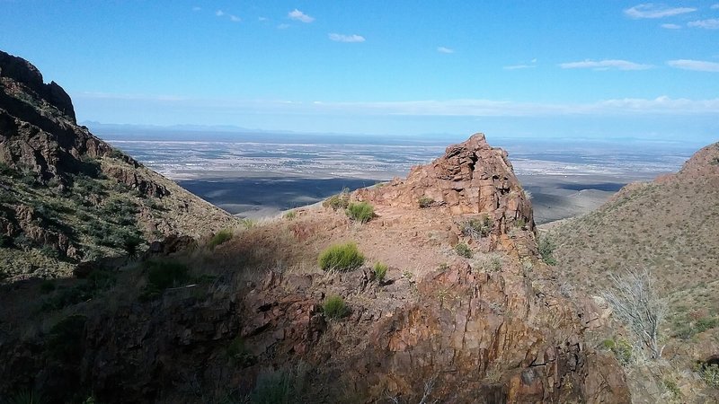 Looking west from the trail