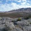 Looking east from the trail, view of  the Franklin Mountains