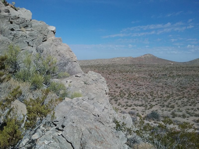 Looking North on the trail.