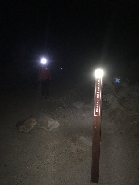 Finally arriving at the official Martinez Canyon trailhead! The car was about another 1.5 miles away.