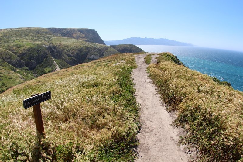 The sign points you to the Potato Harbor overlook.