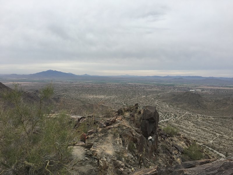 From the summit looking down toward Buckeye