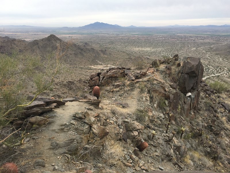 A view from the summit down toward Buckeye