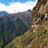 Continuing towards Yanama along a sketchy trail carved into the mountainside