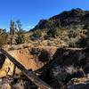 Old mine near the base of Teutonia Peak