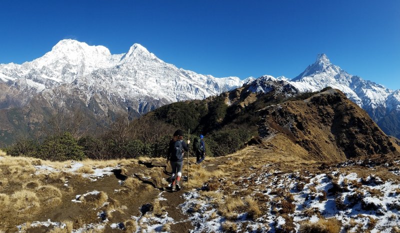 Left to Right: Annapurna South, Himchuli, and Machapuchare