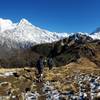 Left to Right: Annapurna South, Himchuli, and Machapuchare