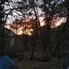 A beautiful sunset from Old Trail Camp on the Romero Canyon Trail