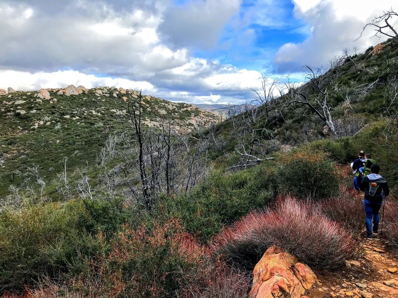 Hiking down towards Little Stonewall Peak