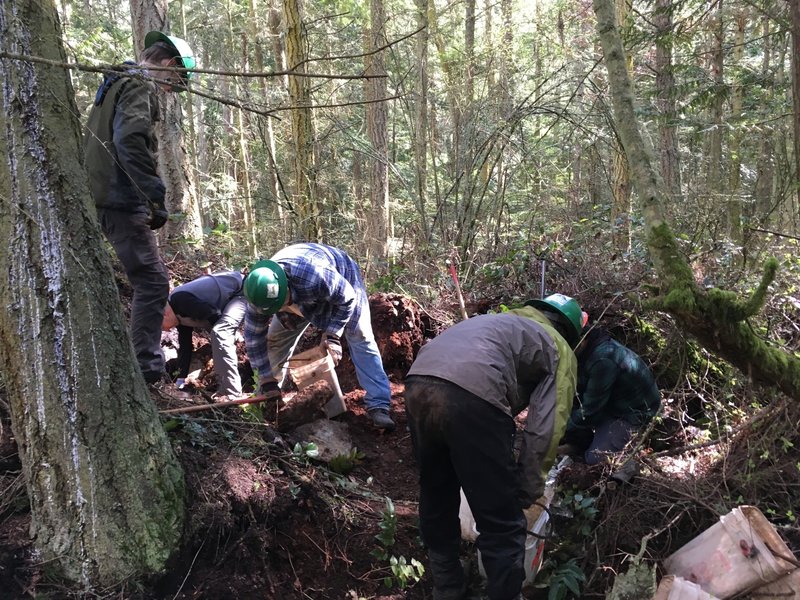 Working on the trail.