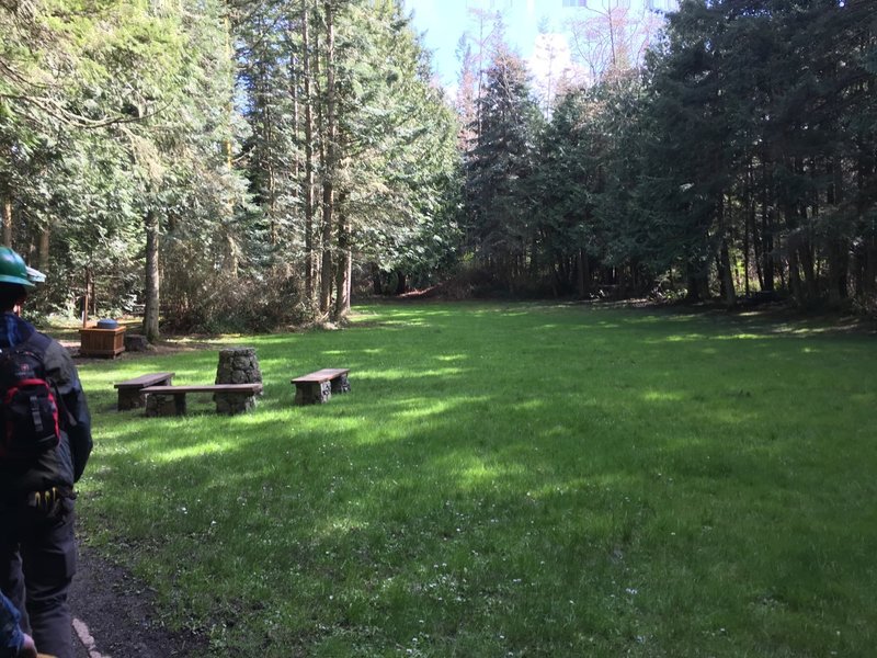 Looking at the picnic area.