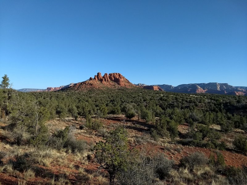 View of the destination from about 2 and 1/2 miles in.