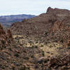 looking back on the trail from the higher elevation