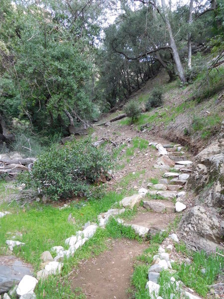 Restored Dawn Mine Trail in Millard Canyon