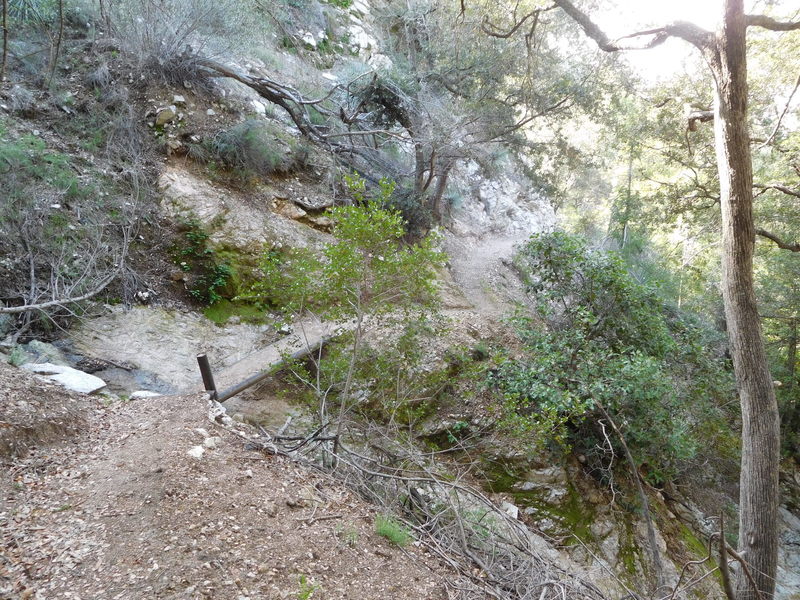 Dawn Mine Trail above canyon